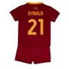 AS Roma Paulo Dybala #21 Hemmaställ Barn 2022-23 Korta ärmar (+ Korta byxor)